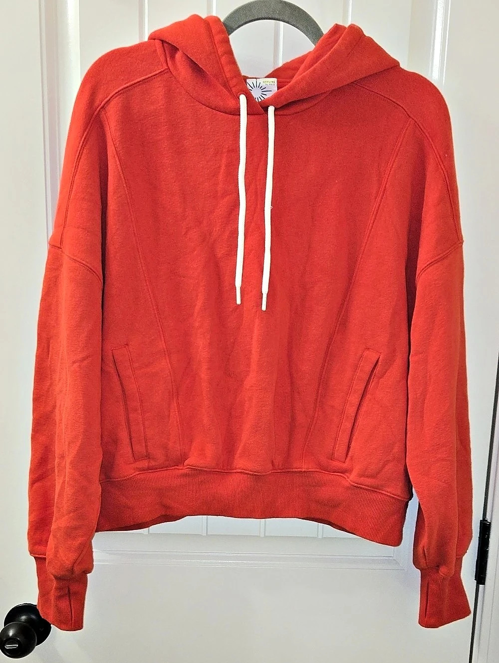 Offline by Aerie Cloud Red Pullover Hoodie Size Large